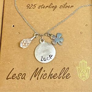 Lesa Michelle Sterling Silver Luck Necklace